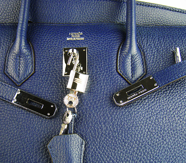 Replica Hermes Birkin 40CM Togo Bag Dark Blue 6099 Online - Click Image to Close